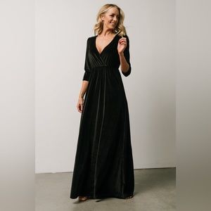 Sofia Velvet Black Maxi Dress